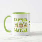 CAPTCHA DA MATCHA Fun Latte Drinker Mok (Links)