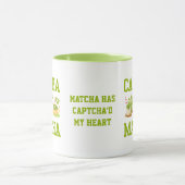 CAPTCHA DA MATCHA Fun Latte Drinker Mok (Midden)