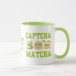 CAPTCHA DA MATCHA Fun Latte Drinker Mok