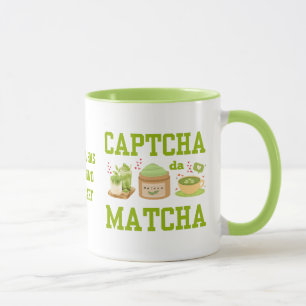 CAPTCHA DA MATCHA Fun Latte Drinker Mok