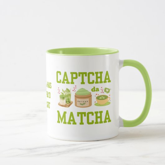 CAPTCHA DA MATCHA Fun Latte Drinker Mok (Rechts)