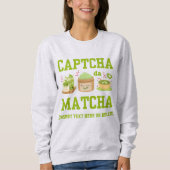CAPTCHA DA MATCHA Fun Latte Drinker Trui (Voorkant)