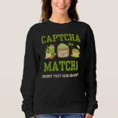 CAPTCHA DA MATCHA Fun Latte Drinker Trui (Voorkant)