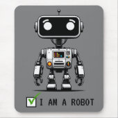 Captcha Robot – Ik ben een robot Muismat (Voorkant)