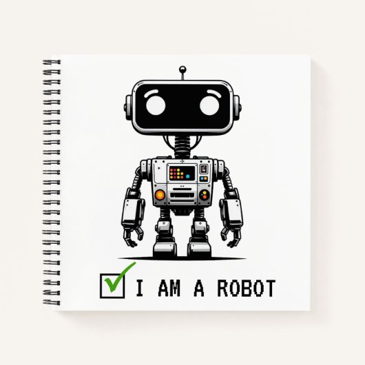 Captcha Robot – Ik ben een robot Notitieboek (Voorkant)