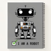 Captcha Robot – Ik ben een robot Notitieboek (Achterkant)