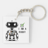Captcha Robot – Ik ben een robot Sleutelhanger (Achterkant)