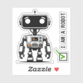 Captcha Robot – Ik ben een robot Sticker (Vel)