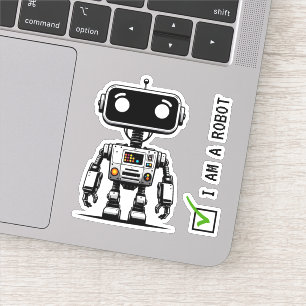 Captcha Robot – Ik ben een robot Sticker