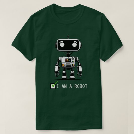 Captcha Robot – Ik ben een robot T-shirt (Design voorkant)