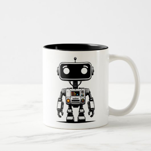 Captcha Robot – Ik ben een robot Tweekleurige Koffiemok (Rechts)