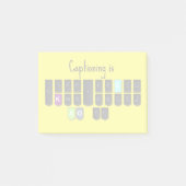 Captioning is Cool Steno Keyboard Post Post-it® Notes (Voorkant)