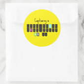 Captioning is Cool Steno Keyboard Stickers (Tas)