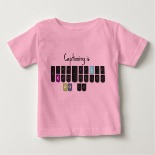 Captioning is het Shirt Cool Steno-toetsenbord