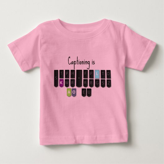 Captioning is het Shirt Cool Steno-toetsenbord (Voorkant)