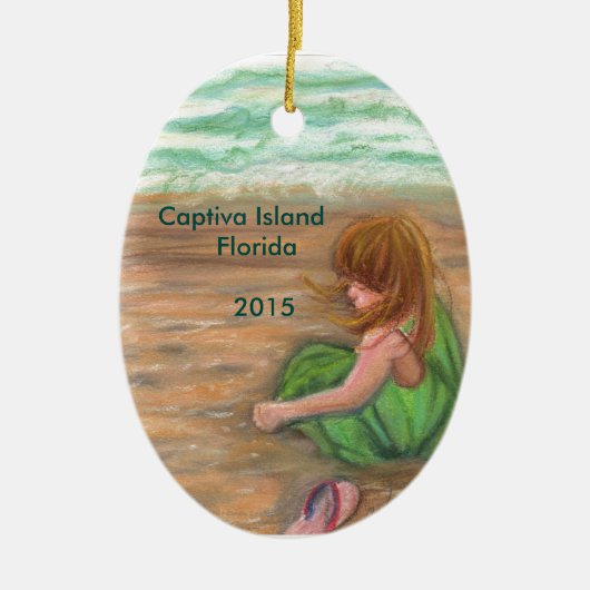 Captiva Island Florida Art Keramisch Ornament (Voorkant)