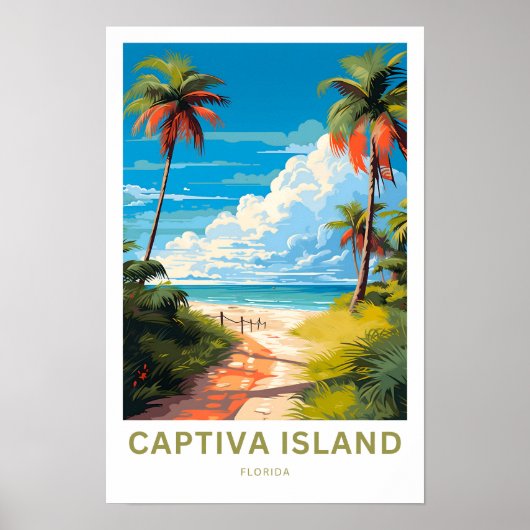 Captiva Island Florida Reisprint Poster (Voorkant)