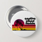 Captiva Island Florida Ronde Button 7,6 Cm (Voorkant /achterkant)