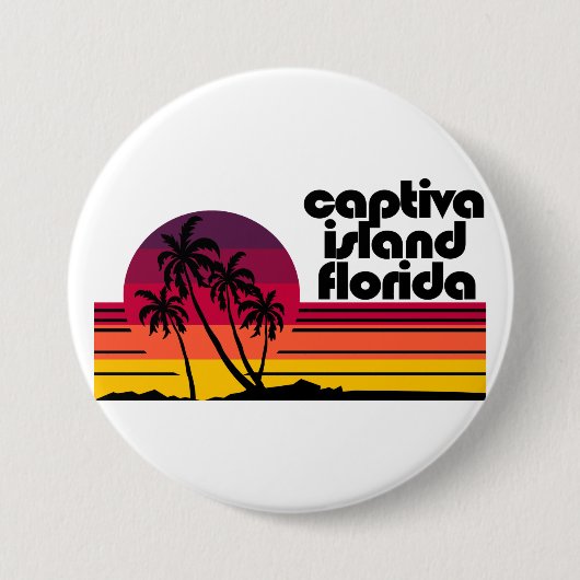 Captiva Island Florida Ronde Button 7,6 Cm (Voorkant)
