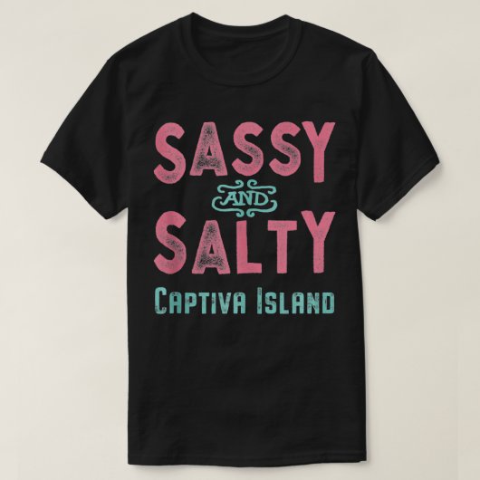 Captiva Island Florida Sassy en zout souvenir T-shirt (Design voorkant)