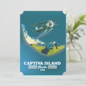 Captiva Island Florida USA kaart (Staand voorkant)