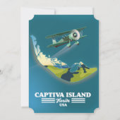 Captiva Island Florida USA kaart (Achterkant)
