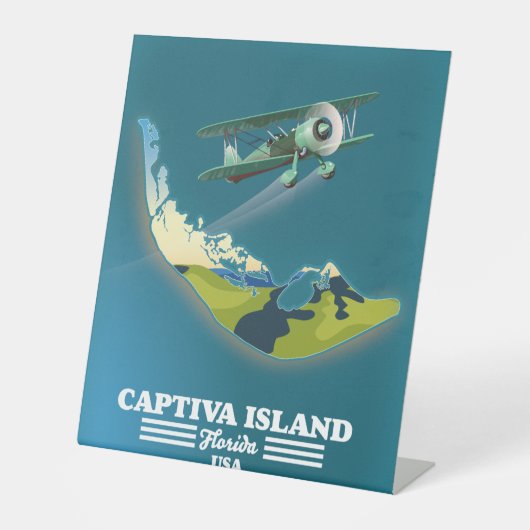 Captiva Island Florida Verenigde Staten Reclamebord Met Voetstuk (Voorkant)