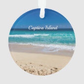 Captiva Island, Florida, zandstrand Ornament (achterkant)