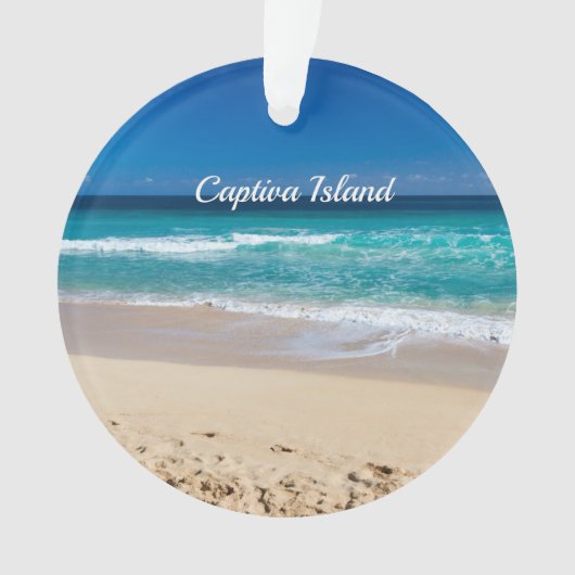 Captiva Island, Florida, zandstrand Ornament (voorkant)