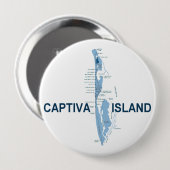 Captiva Island Ronde Button 4,0 Cm (Voorkant /achterkant)