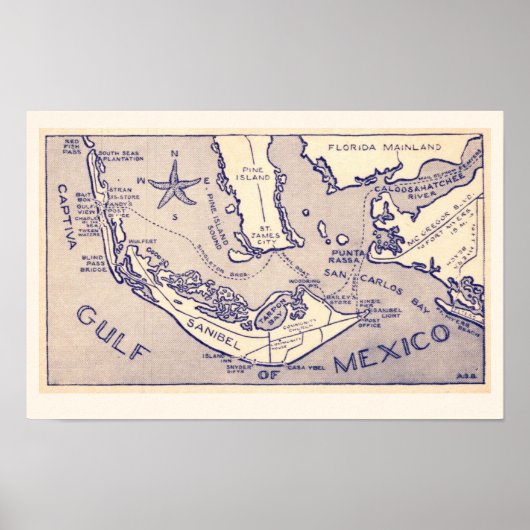 Captiva Sanibel 11x17 Afdrukken Poster (Voorkant)