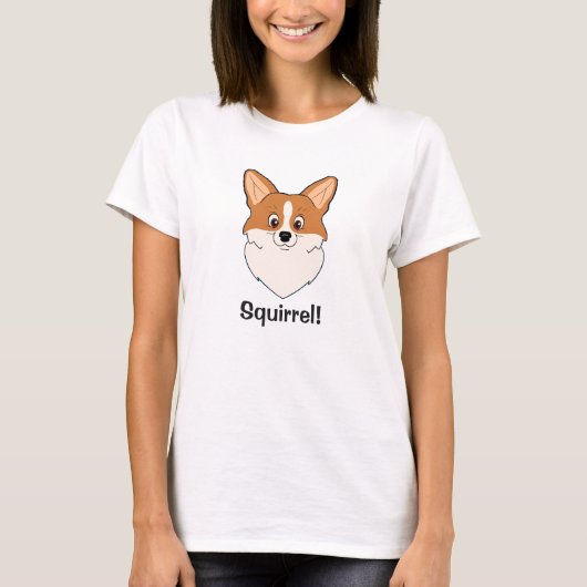 Captivate Corgi Cartoon "Eekhoorn" T-shirt (Voorkant)
