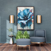 Captivating Azure Flower Foto Afdruk