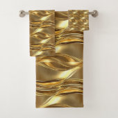Captivating gold pattern bad handdoek (Insitu)