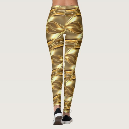 Captivating gold pattern leggings (Achterkant)