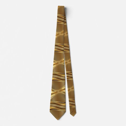 Captivating gold pattern stropdas (Voorkant)