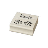 Captivating huisdier handtekening naam w / hart po rubberstempel (Stempel)