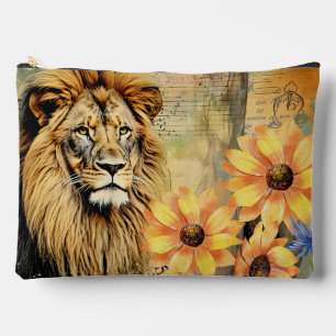 Captivating Leeuwenkop & Zonnebloemen Cosmetische Etui
