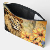 Captivating Leeuwenkop & Zonnebloemen Cosmetische Etui (Open)