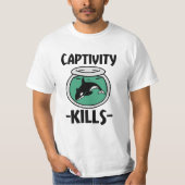 Captivity doodt het shirt Orca Whales mannen (Voorkant)