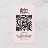 Capture Love QR-code Huwelijk Foto Delen Visitekaartje (Achterkant)