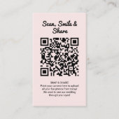 Capture Love QR-code Huwelijk Foto Delen Visitekaartje (Voorkant)