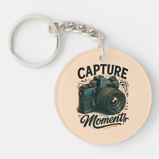 Capture Moments Camera Art Keychain (Voorkant)
