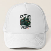 Capture Moments Retro Camera Art Hat Trucker Pet (Voorkant)