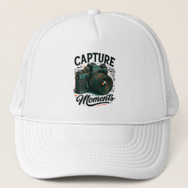 Capture Moments Retro Camera Art Hat Trucker Pet