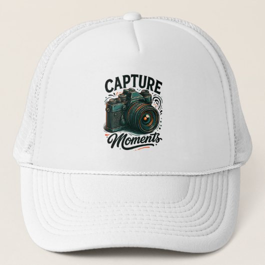 Capture Moments Retro Camera Art Hat Trucker Pet (Voorkant)