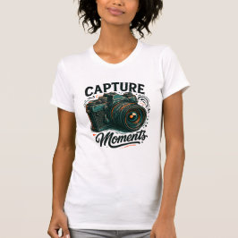 Capture Moments Retro Camera Art T-Shirt