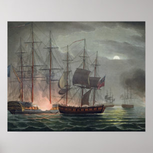 Capture of La Desiree, 7 juli 1800, from 'The Na' Poster