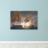 Capture of La Tribune, 8 juni 1796, gegraveerd doo Canvas Afdruk (Insitu (Houten vloer))