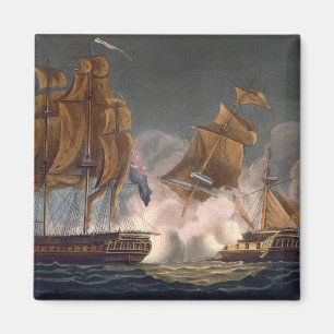 Capture of La Tribune, 8 juni 1796, gegraveerd doo Magneet